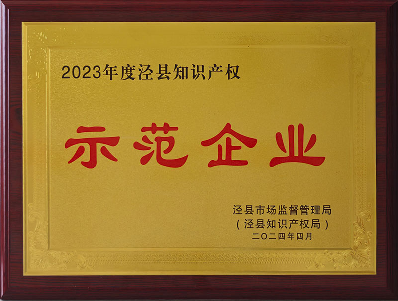 2023年度涇縣知識(shí)產(chǎn)權(quán)示范企業(yè)